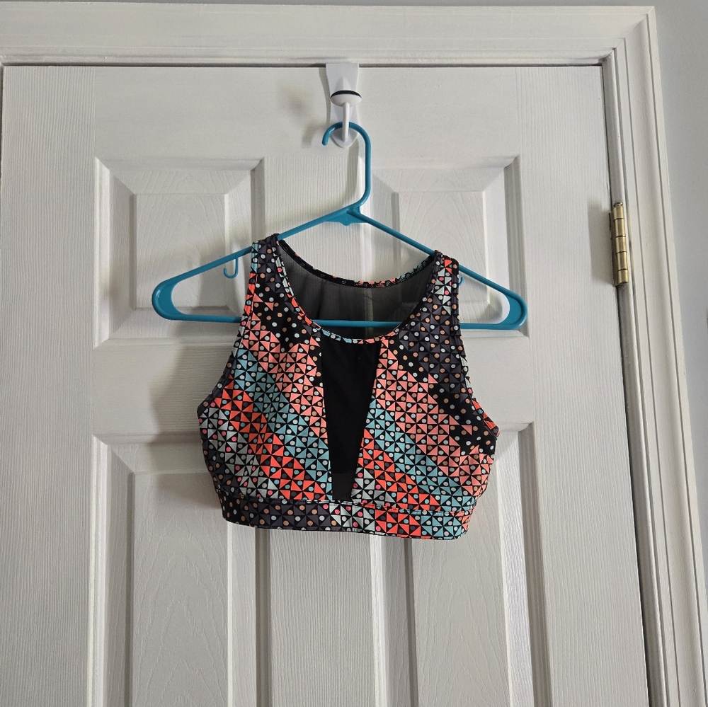 Geometric Patterned Mesh Victoria's Secret Sports Bra